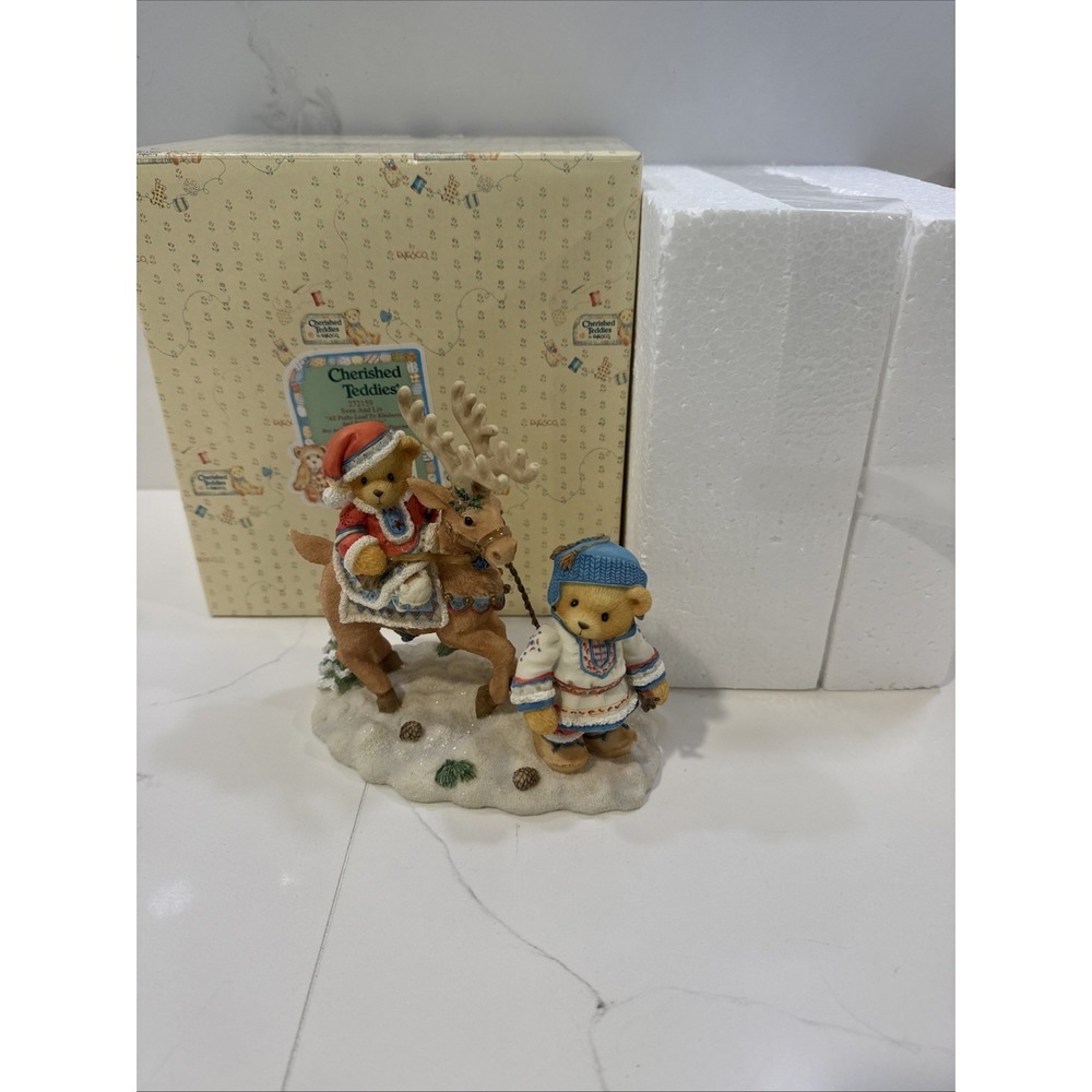 Enesco Cherished Teddies by Priscilla Hillman # 272159 SVEN AND LIV W Box Xmas